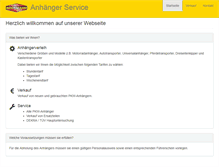 Tablet Screenshot of pkw-anhaenger-service.de